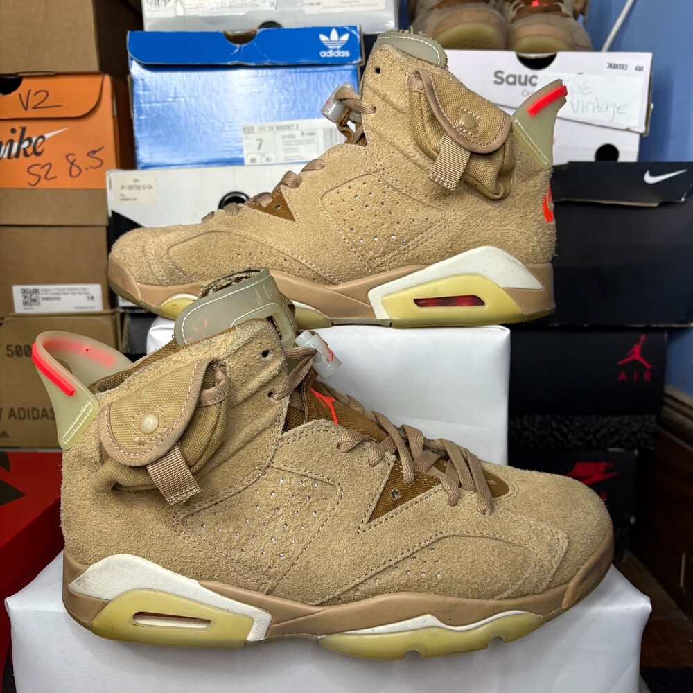 Size 8 - Jordan 6 Retro x Travis Scott Mid British Khaki